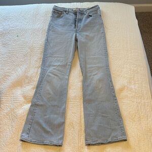 Levi's Women's Light Blue Ribcage Flare Jeans